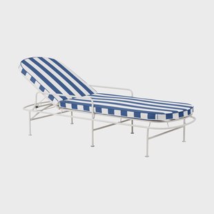 Brafab Arts ligbed 196x96 cm Soft White-blauwe strepen