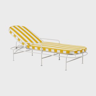 Brafab Arts ligbed 196x96 cm Soft White-gele strepen