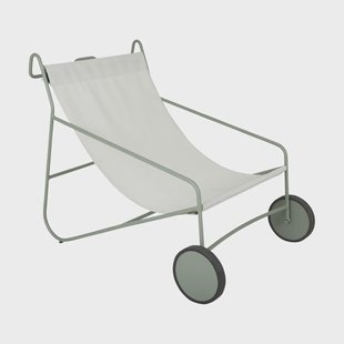 Brafab Poul Chair loungestoel Dusty green-wit