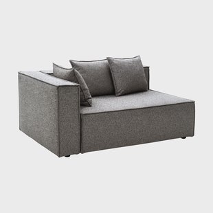 Brafab Muki bankmodule Smokey grey, rechter eindmodule
