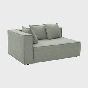 Brafab Muki bankmodule Sea green, rechter eindmodule