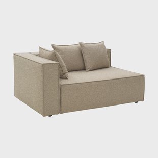 Brafab Muki bankmodule Light taupe, rechter eindmodule