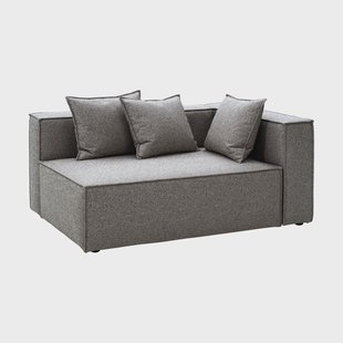Brafab Muki bankmodule Smokey grey, linker eindmodule