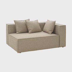 Brafab Muki bankmodule Light taupe, linker eindmodule