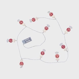 Star Trading Bonbon lichtslinger 135 cm Rood-wit