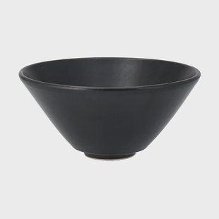 Scandi Living Terra soepkom Zwart steengoed, Ø16 cm