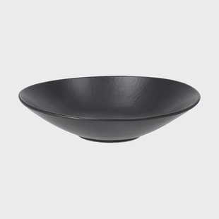 Scandi Living Terra pastabord Zwart steengoed, Ø22,5 cm
