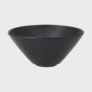 Scandi Living Terra ramenschotel Zwart steengoed, Ø20 cm