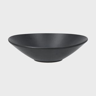 Scandi Living Terra saladeschaal Zwart steengoed, Ø30 cm