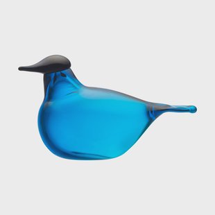 Iittala Chiffchaff glazen vogeltje Turkoois, 13x8 cm