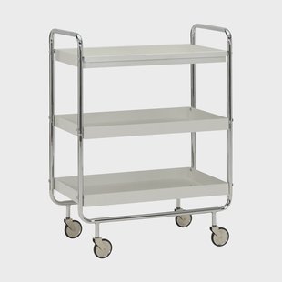 House Doctor Roll serveerwagen Offwhite-chroom