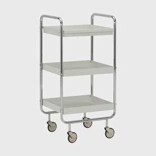 House Doctor Roll wagen met afneembaar dienblad Offwhite-chroom