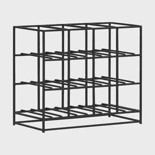 House Doctor House Doctor wijnrek 12 flessen 41x35 cm Zwart