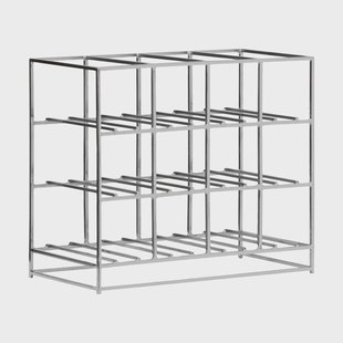 House Doctor House Doctor wijnrek 12 flessen 41x35 cm Zilverkleurige afwerking