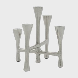 House Doctor Tristy kandelaar 20 cm Zilverkleurige afwerking