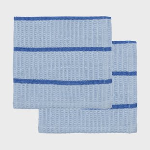 House Doctor Rena vaatdoek Lichtblauw-blauw, 30x30 cm, 2-pack