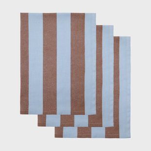 House Doctor Cook keukendoek 55x75 cm 3-pack Lichtblauw-bruin