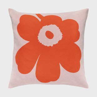Marimekko Unikko kussensloop 50x50 cm Roze, oranjerood