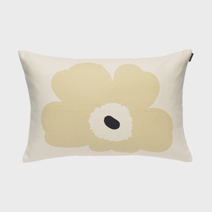 Marimekko Unikko kussenhoes 40x60 cm Wit, lichtbruin