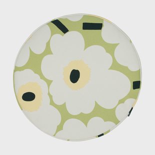 Marimekko Pieni Unikko zitkussen Peer, gebroken wit, meloen, Ø35 cm