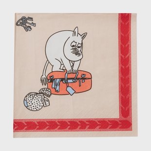 Moomin Arabia Klaar voor de vakantie Moomin papieren servet 33 cm 20-pack