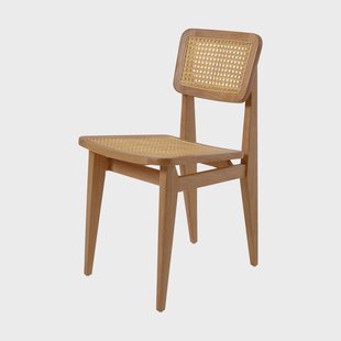 GUBI C-chair Outdoor stoel All french cane-natural teak