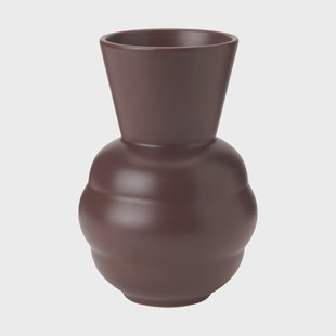 Knabstrup Keramik Tortus Archie vaas No1 21 cm Bordeaux