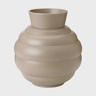 Knabstrup Keramik Tortus Archie vaas No3 26,5 cm Dark sand