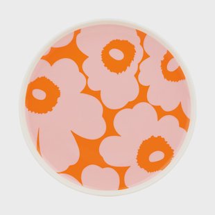 Marimekko Unikko bord Ø20 cm White-pink-orange