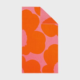 Marimekko Iso Unikko badhanddoek Pink-orange red, 100x180 cm