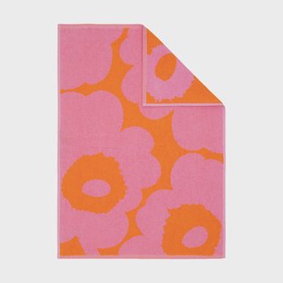 Marimekko Unikko handdoek 50x70 cm Orange-pink