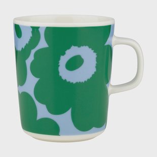 Marimekko Unikko mok 25 cl White-green-light blue