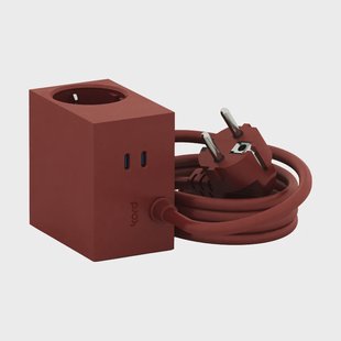 Kord Cuboid+ stopcontact USB-C 30W 2 m Fired Brick