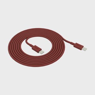 Kord Kord USB-C naar USB-C oplaadkabel 1,8 m Fired Brick