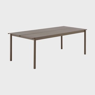 Muuto Linear Steel tafel Taupe, 220x90 cm