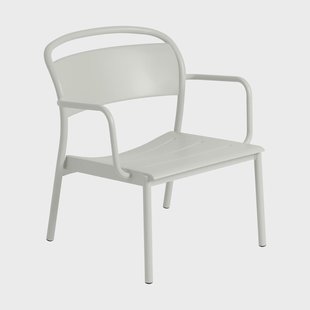 Muuto Linear Steel loungestoel Grijs