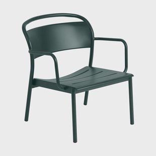 Muuto Linear Steel loungestoel Donkergroen