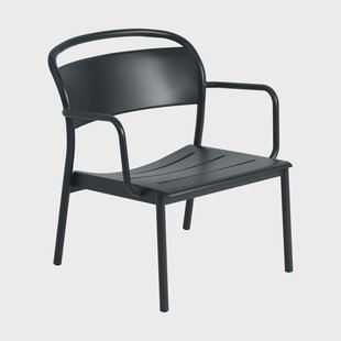 Muuto Linear Steel loungestoel Antracietzwart