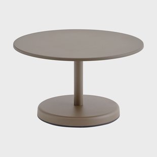 Muuto Linear Steel salontafel Taupe, Ø70x40 cm