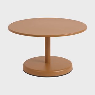 Muuto Linear Steel salontafel Gebrand oranje, Ø70x40 cm