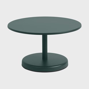 Muuto Linear Steel salontafel Donkergroen, Ø70x40 cm