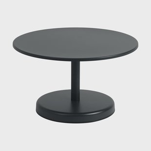 Muuto Linear Steel salontafel Antracietzwart, Ø70x40 cm