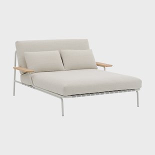 Muuto Settle loungebed Laze 1-grijs, met armleuningen