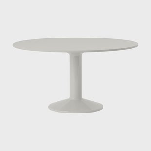 Muuto Midst pilaar­tafel Grijs linoleum-grijs, Ø140 cm