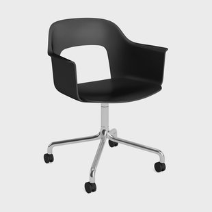 HAY Layout Armchair 261 fauteuil Zwart-gepolijst aluminium