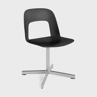 HAY Layout Chair 131 stoel Zwart-gepolijst aluminium