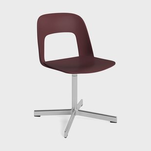HAY Layout Chair 131 stoel Bordeaux-gepolijst aluminium