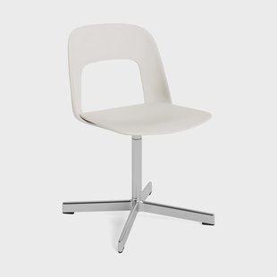 HAY Layout Chair 131 stoel Crèmewit-gepolijst aluminium