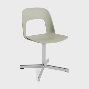 HAY Layout Chair 131 stoel Pastelgroen-gepolijst aluminium
