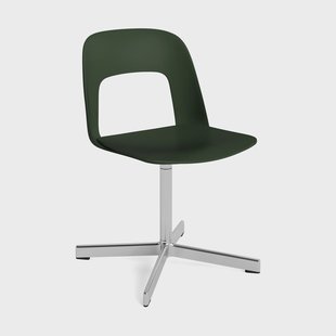 HAY Layout Chair 131 stoel Flessengroen-gepolijst aluminium